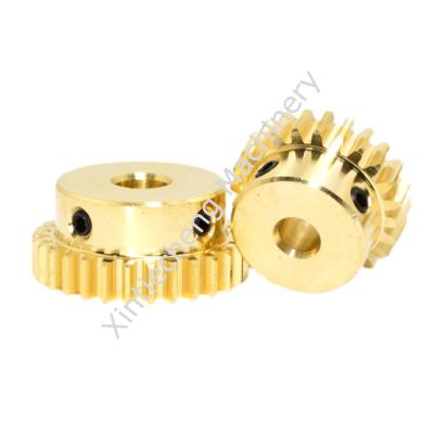 China Copper Gear 20-39 Teeth CNC Machine Cylindrical Hobbing Spur Gear for sale