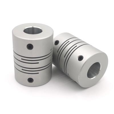 China Anodizing Silver Aluminum Shaft Coupling 50mm Spiral Beam Coupling for sale