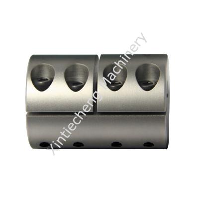 China ISO9001 Extension Silver Rigid Clamp Coupling 16mm To 50mm Aluminum Alloy for sale