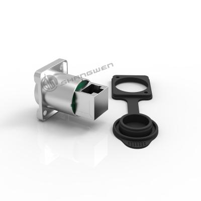 China Conector eléctrico resistente al agua Rj45 Conector femenino de chasis industrial exterior en venta