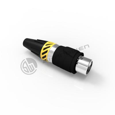 China 16A Wire XLR Connector 3 Pin Waterproof Ip65 Female Plug Outdoor for sale