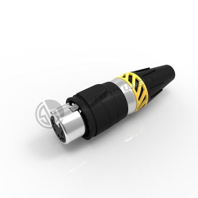 China Áudio XLR 5 pin conectores elétricos à prova d'água Ip65 Plug feminina à venda