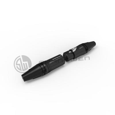 China Indoor XLR Connector Black Shell Plating 5 Pin Audio Connector Male Plug for sale