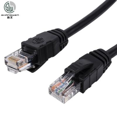 China Ronde Cat6a UTP patch cord 24AWG 4 Pair Black / Gary 4P PVC Ethernet kabel Te koop
