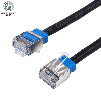 China 28awg Short Body FTP Patch Cord Rj45 Cat5e 4P Ethernet Communication Cable for sale