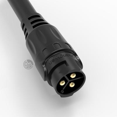 Chine Petit connecteur IP67 3 broches connecteur mâle vis en plastique série M19 à vendre