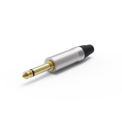 China Versátil 6.35 mm Jack Plug Connector Metal para dispositivos eletrônicos à venda