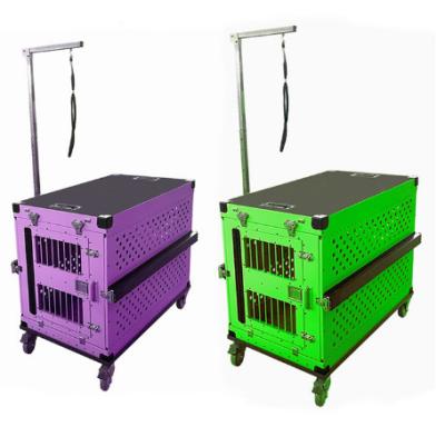China Cajón plegable de aluminio de encargo ligero de la perrera de las cajas de perro 24 pulgadas en venta