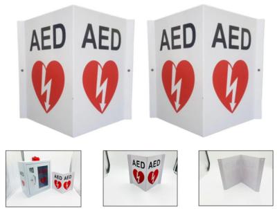 China 3D Automated External Defibrillator Sign Durable Heart Sign AED Anti Fading for sale