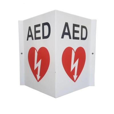 China Durable Plastic / Metal AED Wall Sign With Excellent Anti Fading Ability for sale