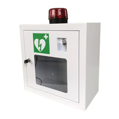 China Alarmed AED Defibrillator Cabinets , Wall Mounted External Defibrillator Cabinets for sale