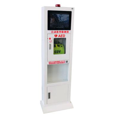 China Floor Standing AED Defibrillator Cabinets With Advertisement Video Player for sale