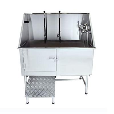 China Professional Dog Grooming Bath Tubs Stainless Steel Made With Walk - In Ramp for sale