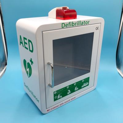 China Round Corner AED Defibrillator Wall Mounted Box With Audible Alarm for sale