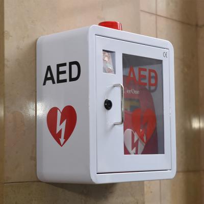 China Durable Steel AED Defibrillator Cabinets Indoor Use With Curved Corner for sale
