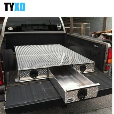 China Weather Resistant Metal Tool Storage Box , 3 Drawer Metal Truck Bed Tool Box for sale