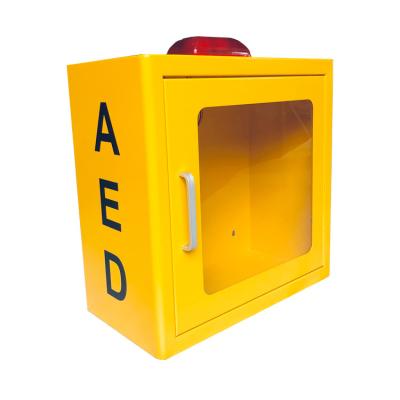 China Yellow Color Alarmed AED Defibrillator Cabinets With Strobe Light for sale