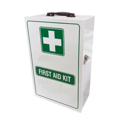 China Large Workplace 2 Shelf First Aid Cabint Empty White With Pocket for sale