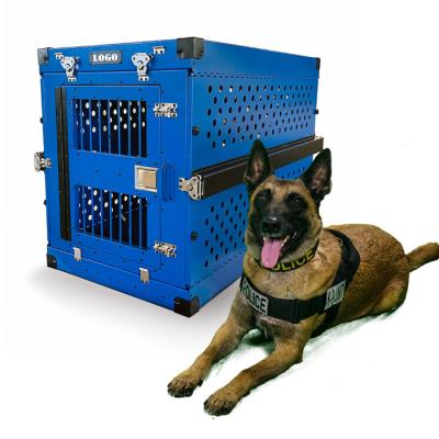 China Alu K9 Aluminum Collapsible Dog Travel Crate XL Large for German Shepherd for sale