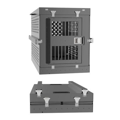 China Aluminum Dog Travel Box Foldable Gray Color for sale