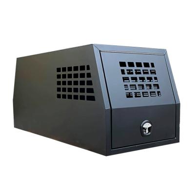 China Custom Large 700mm Single Black Aluminum Alloy UTE Canopy Dog Box for sale