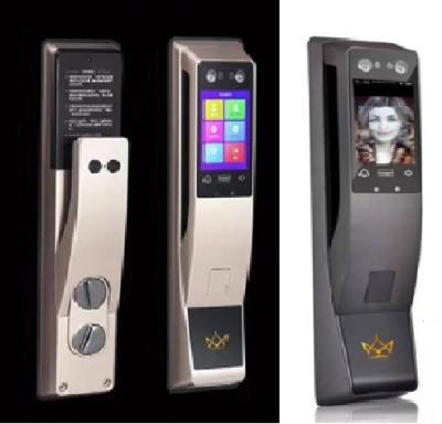China Lithium Battery 5000mAh Face Recognition Smart Lock Hidden Fingerprint Unlocking for sale
