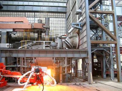China Fornalha automática da fábrica de aço da fornalha de arco elétrico com sistema personalizado da cor e de proteção à venda