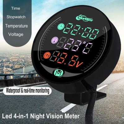 China waterproof motorcycle speedometer thermometer Multi-Function LED Digital meter for sale