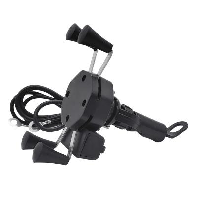 China ABS Motorcycle Mirror Mount Phone Holder , 9V-24V Mobile Mount For Motorcycle for sale