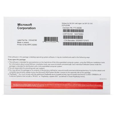 China English Microsoft Windows Server 2016  Standard OEM Package With DVD 64 Bit for sale