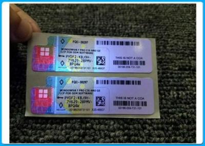 China Microsoft Windows 7 Product Key Code COA Key Sticker Permanent Activation for sale
