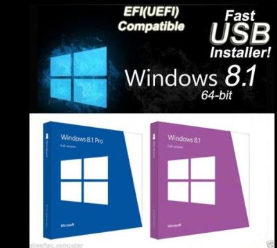 China 100% echte Windows 8,1 Prokleinschlüssel des kasten-Aktivierungs-Code-1 für 1 PC Installierung zu verkaufen