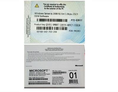 China Software certificado R2 inglés del servidor 2008 de Microsoft Windows del pedazo de la versión 64 en venta