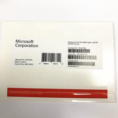 China Original MS Win Server 2019 Standard 25 User CAL 100% Activation Full Package for sale