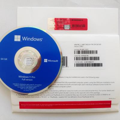 Chine FPP COA Microsoft Windows 11 Professional Key 64 Bit DVD OEM Package à vendre