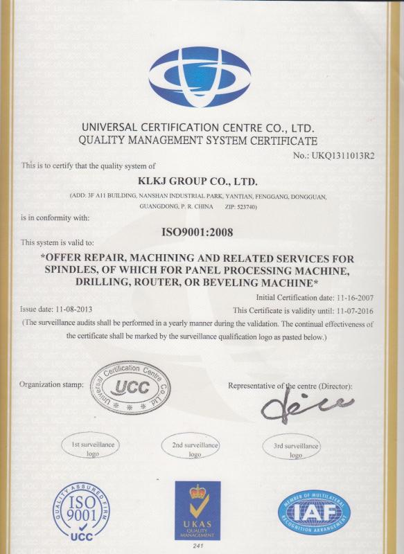 ISO9001:2008 - YUEYANG XIANLONG MOTOR CO., LTD （KLKJ Group Co.,Ltd）