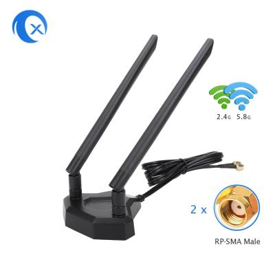 China RoHS 2.4 5.8GHz Dual Band Magnetic Base Antenna 5dBi for sale