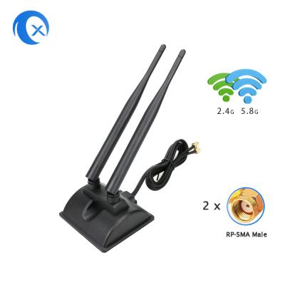 China Dual Band 5dBi Magnetic Base Antenna With RP SMA Connector for sale