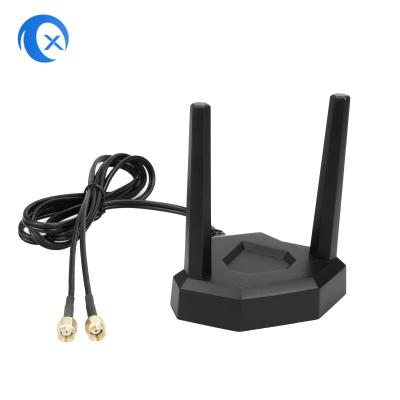 China ​2.4GHz 5GHz Magnetic WiFi Antenna With RP SMA Male Connector for sale
