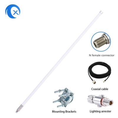 China 8dBi 868MHz Omnidirectional Fiberglass Helium Antenna With LMR-200 Cable for sale