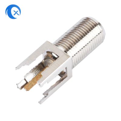 China Telecommunication RF CNC Machine Hardware F Type Connector Female For Coaxial Cable for sale