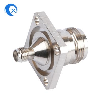 China CNC Machine Hardware pannel mount adapter N Type Female Connector Parts to SMA female connector for sale