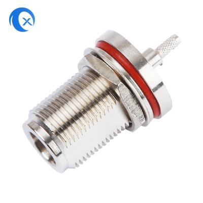 China Nickel plated pure brass N-type male female connector CNC machined hardware for sale