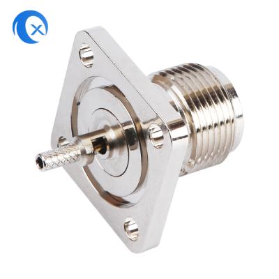 China 50ohm Pannel mount F-type female connector CNC Hardware Parts for sale