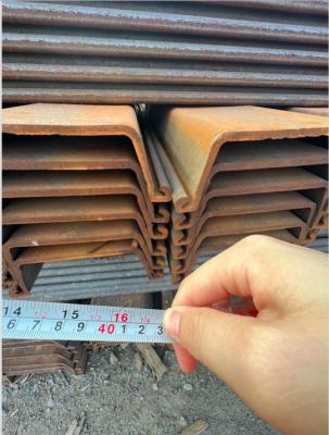 China Good Water Resistance U Shaped Steel Sheet Pile Easy To Drive Into Hard Soil for sale