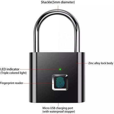 China Mini Smart Padlock One Touch Open Smart Security Keyless Padlock for Luggage Handbags for sale