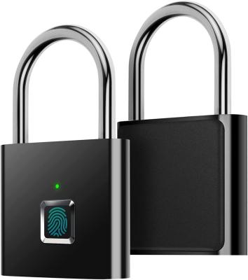 China Biometric Smart Fingerprint Padlock USB Charging For Gym School à venda