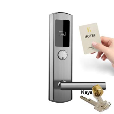 China SUS304 Smart RFID Hotel Lock System Electronic Door Key card Handle for sale