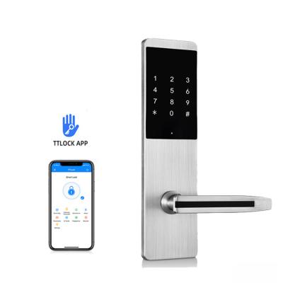 China App Electronic Smart Door Lock Digital Password Home Lock Silver for sale