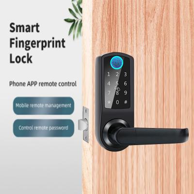 China Passcode 180mm Alkaline Smart Fingerprint Door Lock Commercial Wireless for sale